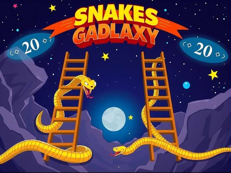 Snakes Ladders Galaxy Game Board